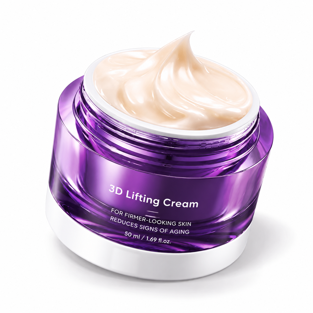 3D Lifting Cream 1.7 fl oz | Advanced Anti-Aging Probiotic Facial Night Cream with 17-Peptide Complex for Wrinkles on Face and Neck Nourishing Hydrating Skin Repair Firming Smooth